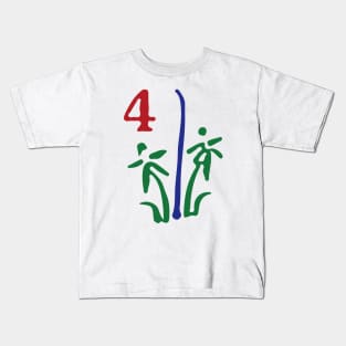 Season Flower Hua 4 Bamboo 竹 Tile. It's Mahjong Time! Kids T-Shirt